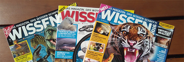 Abbildung eines Stapels mit WISSEN-Heften
